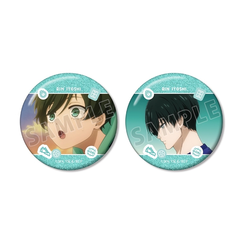 [Pre-order] "Blue Lock" Itoshi Rin Scenes Glitter Can Badge 2 Set