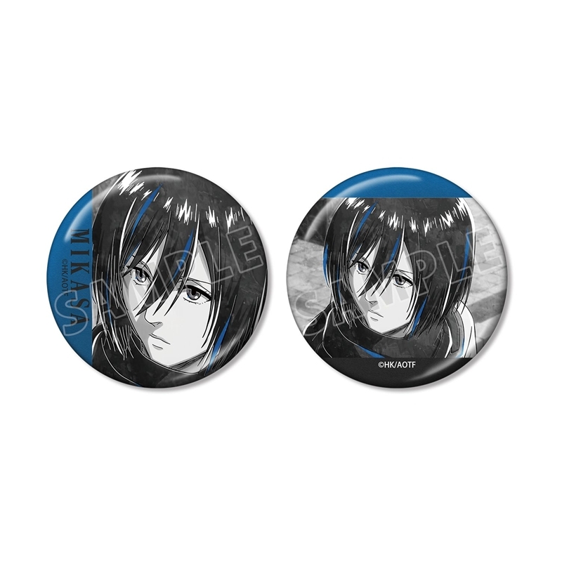 [Pre-order] "Attack on Titan" Mikasa Ani-Art BLACK LABEL Vol. 3 Metallic Can Badge 2 Set