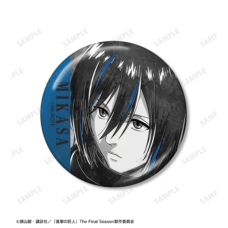 [Pre-order] "Attack on Titan" Mikasa Ani-Art BLACK LABEL Vol. 3 Metallic Can Badge 2 Set