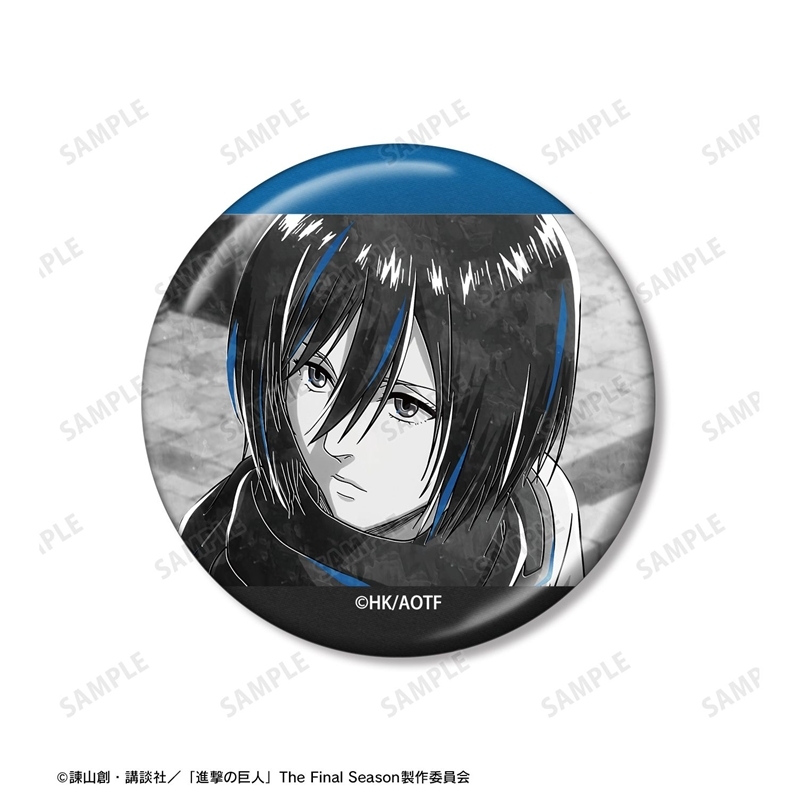 [Pre-order] "Attack on Titan" Mikasa Ani-Art BLACK LABEL Vol. 3 Metallic Can Badge 2 Set