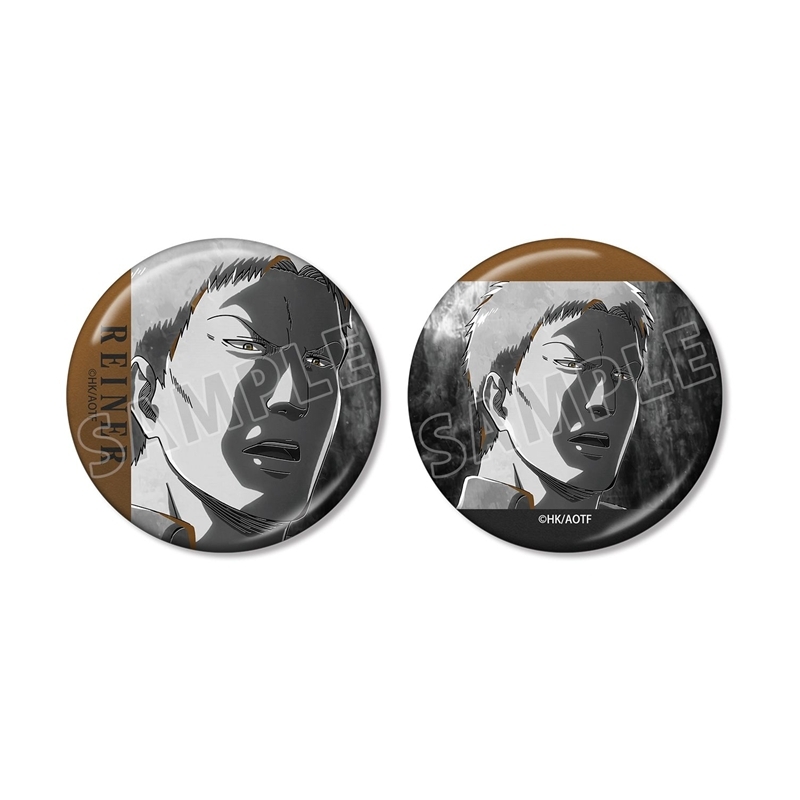 [Pre-order] "Attack on Titan" Reiner Ani-Art BLACK LABEL Vol. 3 Metallic Can Badge 2 Set
