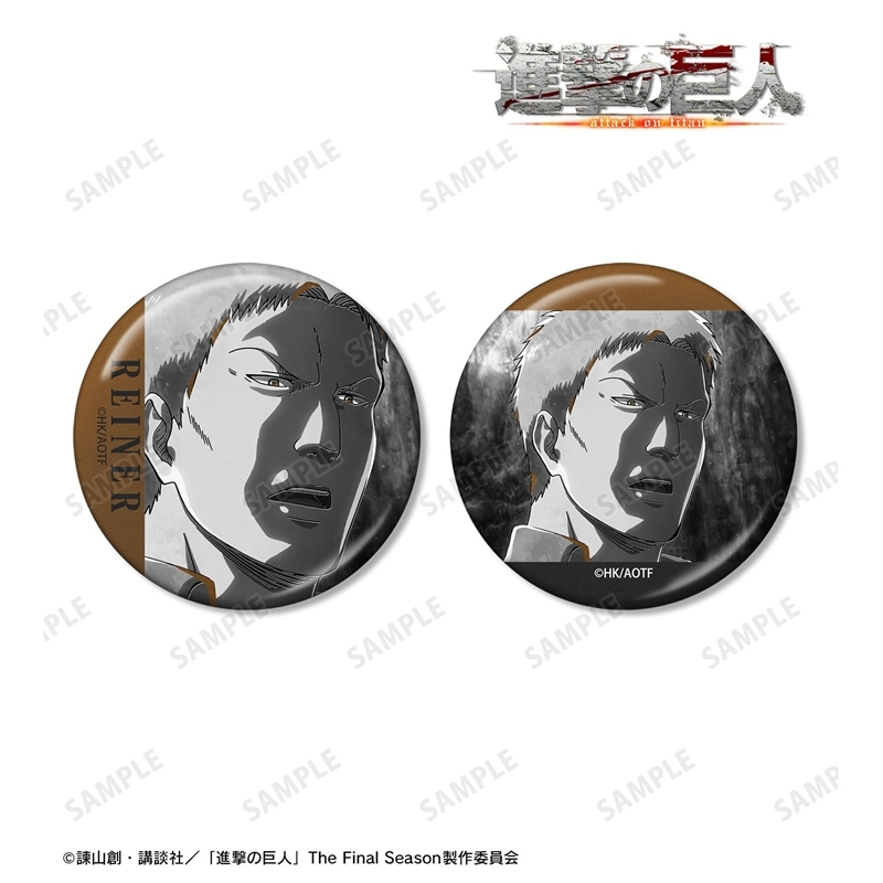[Pre-order] "Attack on Titan" Reiner Ani-Art BLACK LABEL Vol. 3 Metallic Can Badge 2 Set