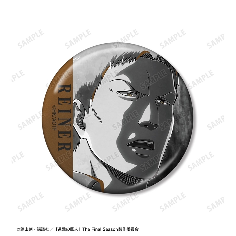 [Pre-order] "Attack on Titan" Reiner Ani-Art BLACK LABEL Vol. 3 Metallic Can Badge 2 Set