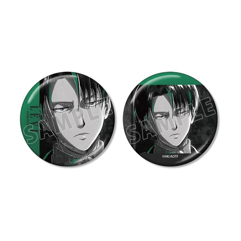 [Pre-order] "Attack on Titan" Levi Ani-Art BLACK LABEL Vol. 3 Metallic Can Badge 2 Set