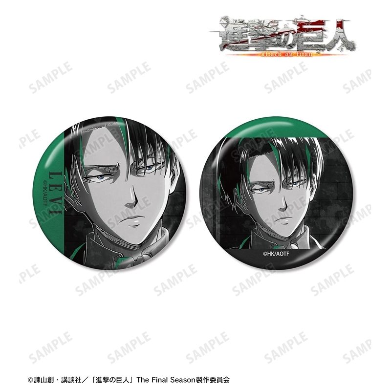 [Pre-order] "Attack on Titan" Levi Ani-Art BLACK LABEL Vol. 3 Metallic Can Badge 2 Set