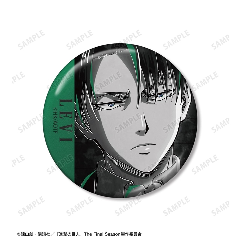 [Pre-order] "Attack on Titan" Levi Ani-Art BLACK LABEL Vol. 3 Metallic Can Badge 2 Set