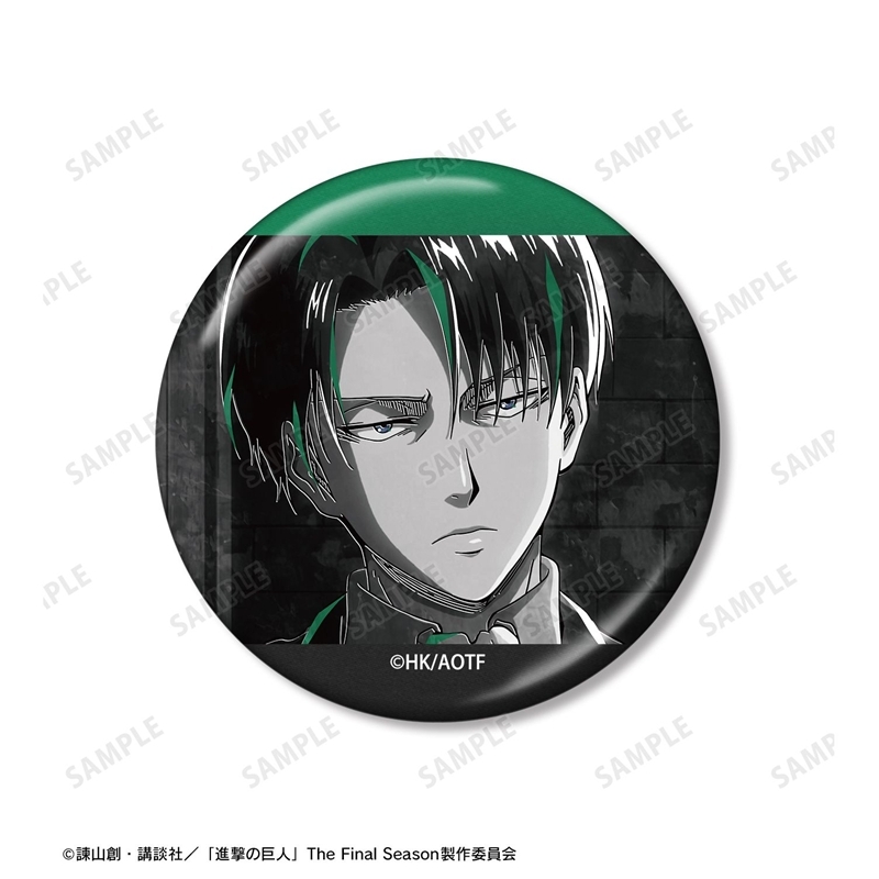 [Pre-order] "Attack on Titan" Levi Ani-Art BLACK LABEL Vol. 3 Metallic Can Badge 2 Set