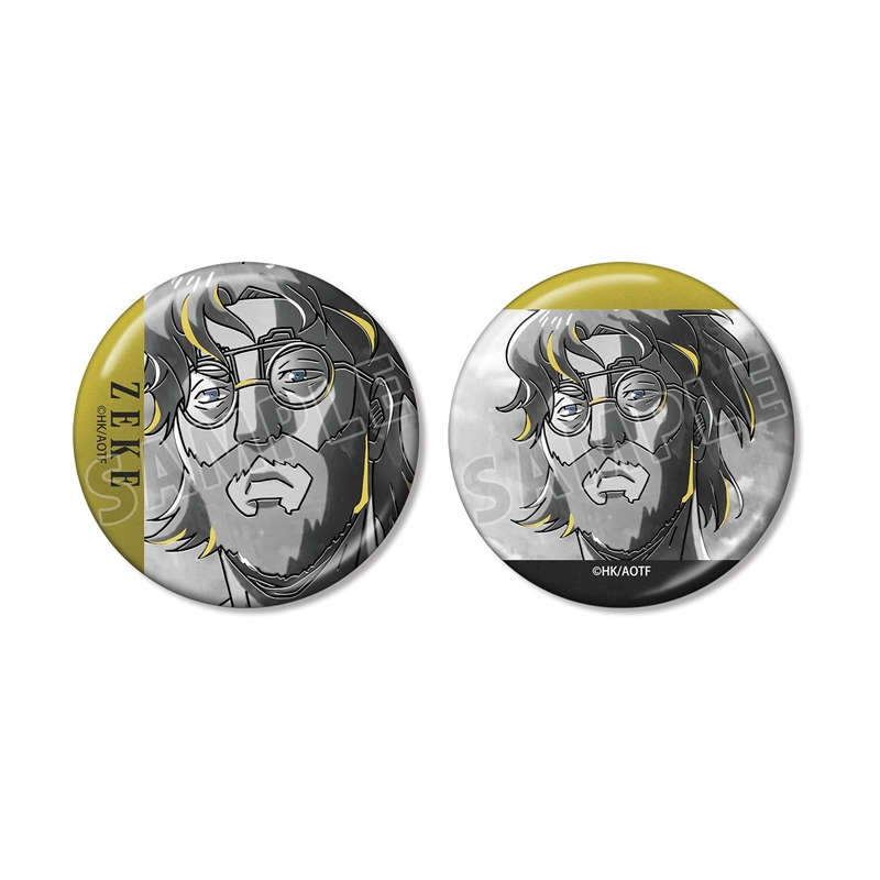 [Pre-order] "Attack on Titan" Zeke Ani-Art BLACK LABEL Vol. 3 Metallic Can Badge 2 Set