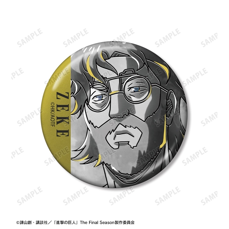 [Pre-order] "Attack on Titan" Zeke Ani-Art BLACK LABEL Vol. 3 Metallic Can Badge 2 Set