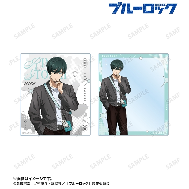 [Pre-order] "Blue Lock" Original Illustration Itoshi Rin Monotone Street Fashion Ver. Acrylic Card 2 Set