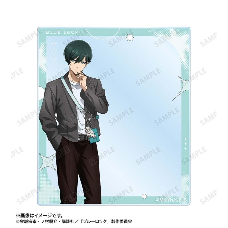 [Pre-order] "Blue Lock" Original Illustration Itoshi Rin Monotone Street Fashion Ver. Acrylic Card 2 Set