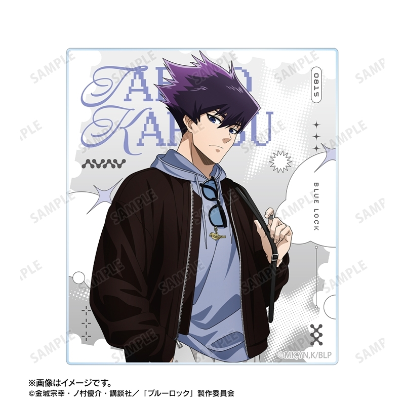 [Pre-order] "Blue Lock" Original Illustration Karasu Tabito Monotone Street Fashion Ver. Acrylic Card 2 Set