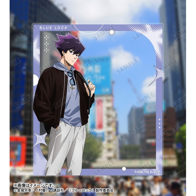 [Pre-order] "Blue Lock" Original Illustration Karasu Tabito Monotone Street Fashion Ver. Acrylic Card 2 Set