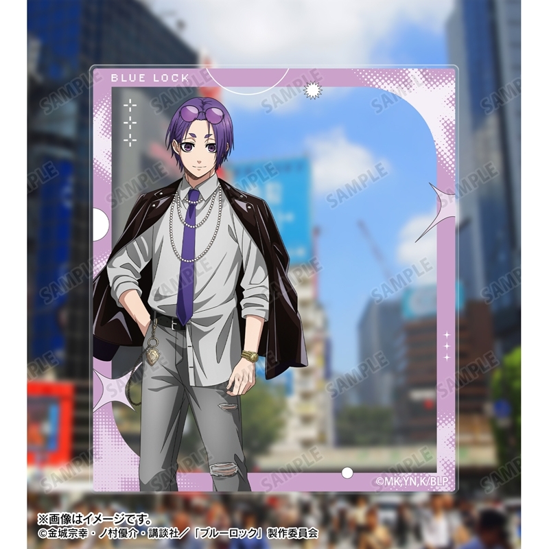 [Pre-order] "Blue Lock" Original Illustration Mikage Reo Monotone Street Fashion Ver. Acrylic Card 2 Set