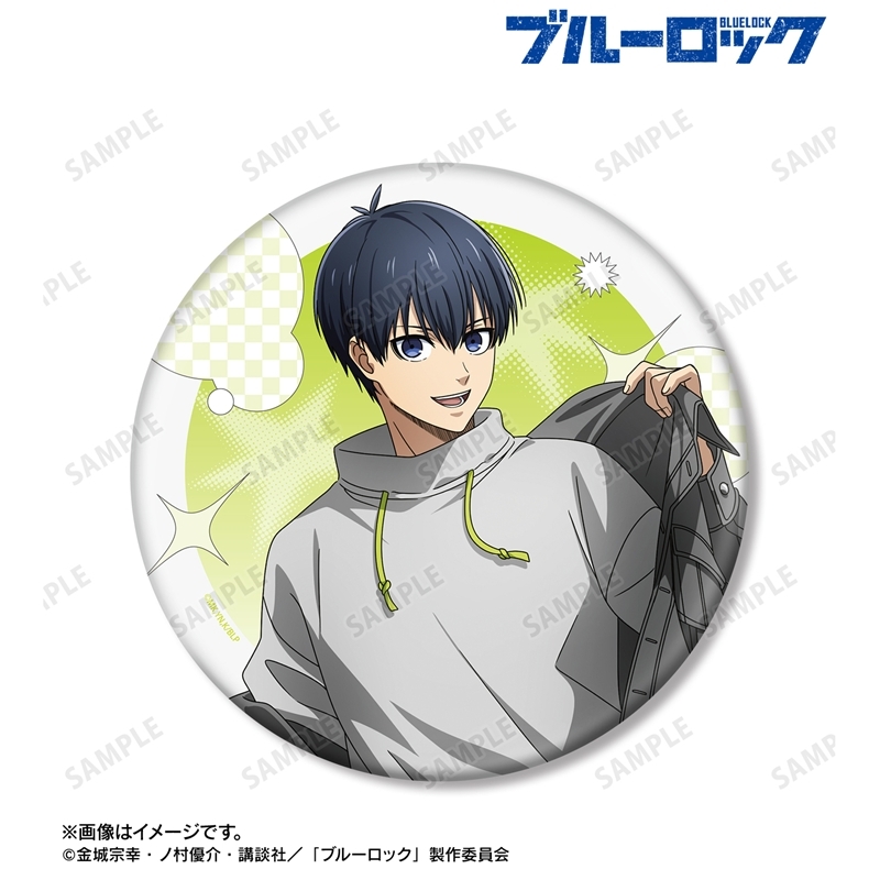 [Pre-order] "Blue Lock" Original Illustration Isagi Yoichi Monotone Street Fashion Ver. Big Can Badge