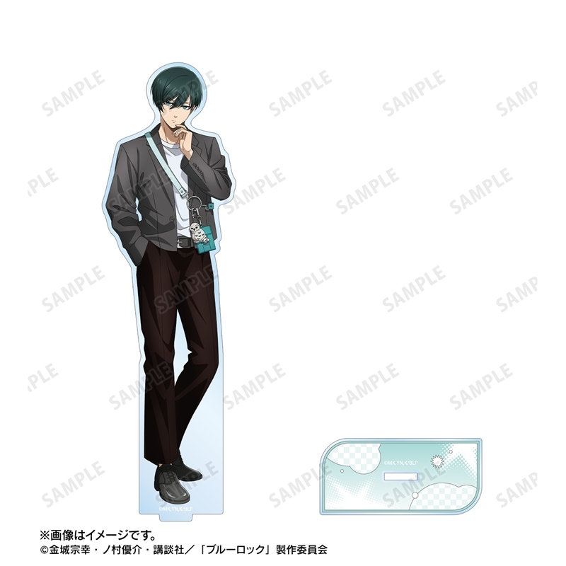 [Pre-order] "Blue Lock" Original Illustration Itoshi Rin Monotone Street Fashion Ver. Big Acrylic Stand