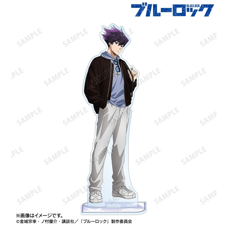 [Pre-order] "Blue Lock" Original Illustration Karasu Tabito Monotone Street Fashion Ver. Big Acrylic Stand