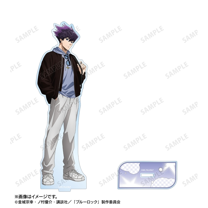 [Pre-order] "Blue Lock" Original Illustration Karasu Tabito Monotone Street Fashion Ver. Big Acrylic Stand
