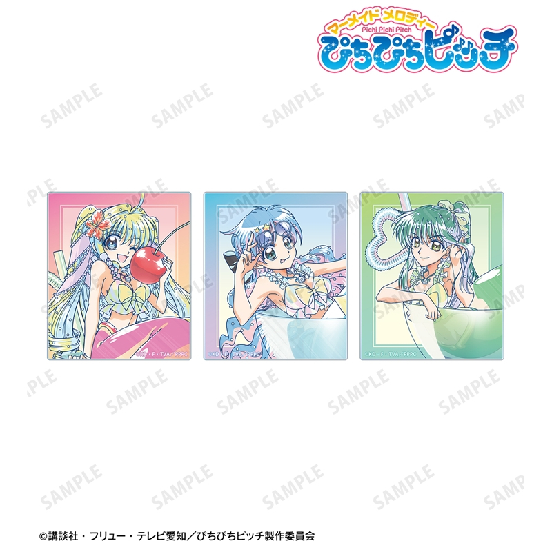 [Pre-order] "Mermaid Melody Pichi Pichi Pitch" Original Illustration Cocktail Glass Ver. Ani-Art Clear Label Acrylic Card 3 Set Ver. A