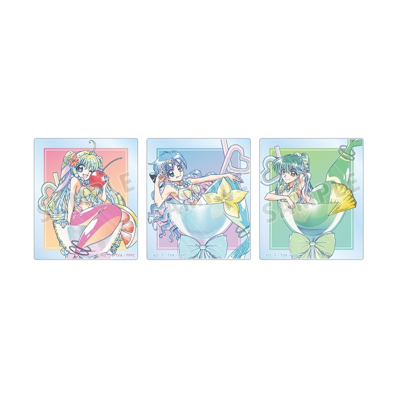 [Pre-order] "Mermaid Melody Pichi Pichi Pitch" Original Illustration Cocktail Glass Ver. Ani-Art Clear Label Acrylic Card 3 Set Ver. B
