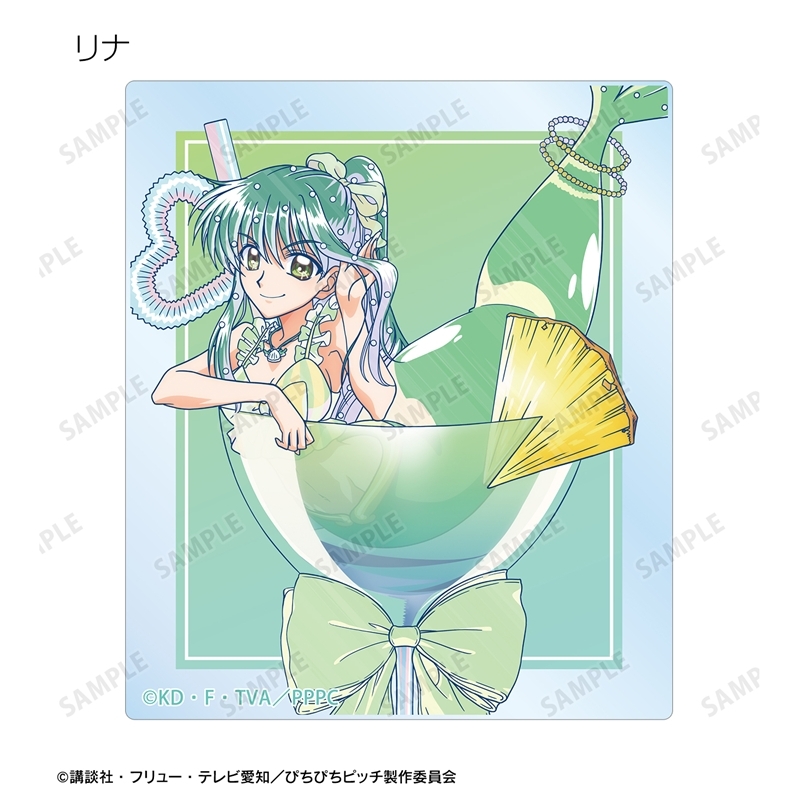[Pre-order] "Mermaid Melody Pichi Pichi Pitch" Original Illustration Cocktail Glass Ver. Ani-Art Clear Label Acrylic Card 3 Set Ver. B