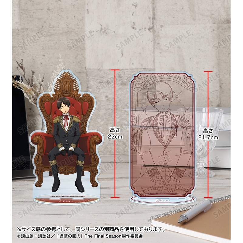 [Pre-order] "Attack on Titan" Original Illustration Levi Dreaming on a Throne Line Drawing Ver. Extra Large Acrylic Stand
