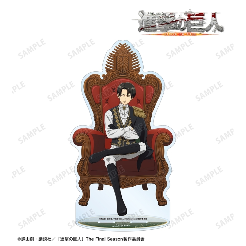 [Pre-order] "Attack on Titan" Original Illustration Levi Dreaming on a Throne Preparation Colored Ver. Extra Large Acrylic Stand