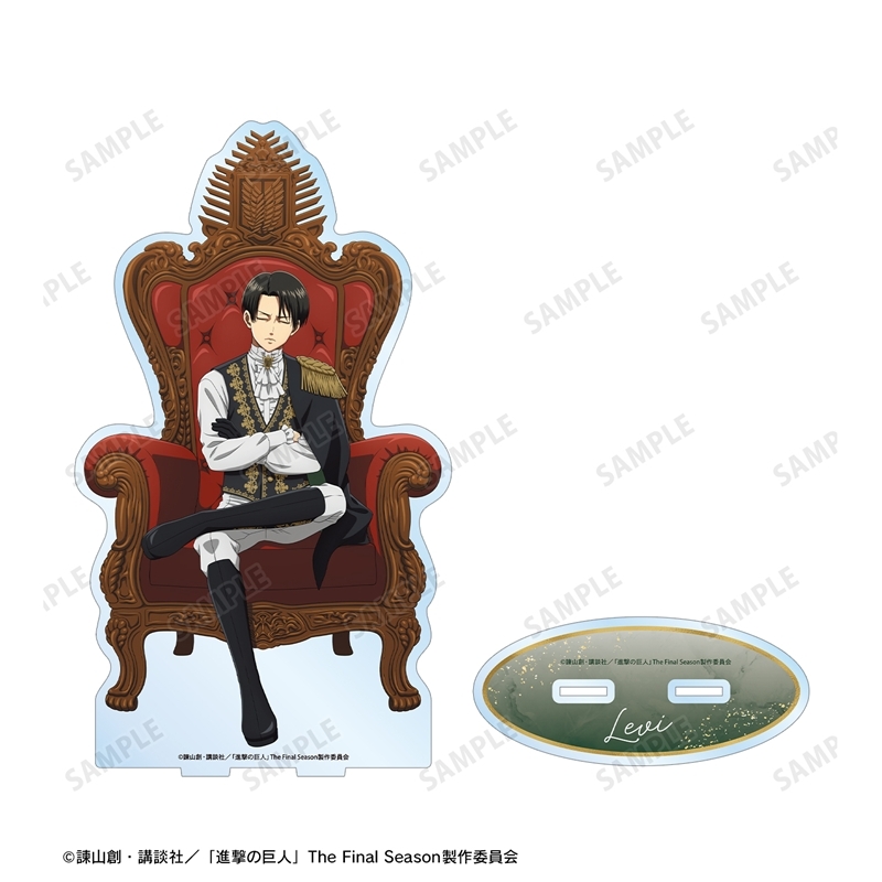 [Pre-order] "Attack on Titan" Original Illustration Levi Dreaming on a Throne Preparation Colored Ver. Extra Large Acrylic Stand