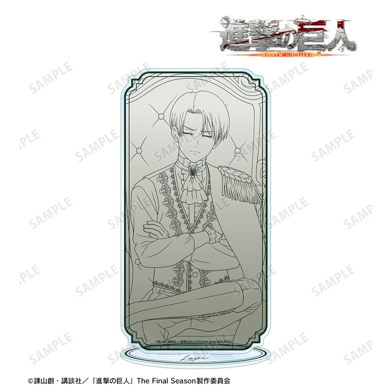 [Pre-order] "Attack on Titan" Original Illustration Levi Dreaming on a Throne Line Drawing Ver. Extra Large Acrylic Stand