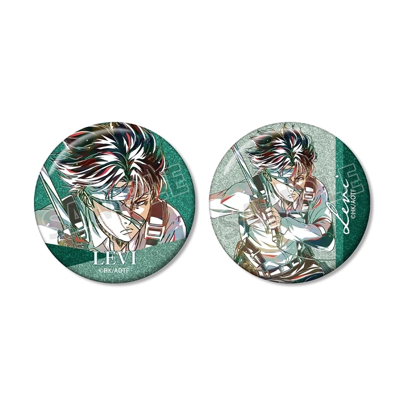 [Pre-order] "Attack on Titan" Levi Ani-Art Vol. 5 Glitter Can Badge 2 Set