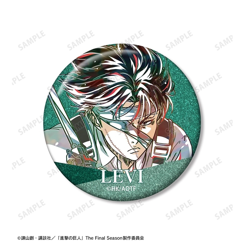 [Pre-order] "Attack on Titan" Levi Ani-Art Vol. 5 Glitter Can Badge 2 Set