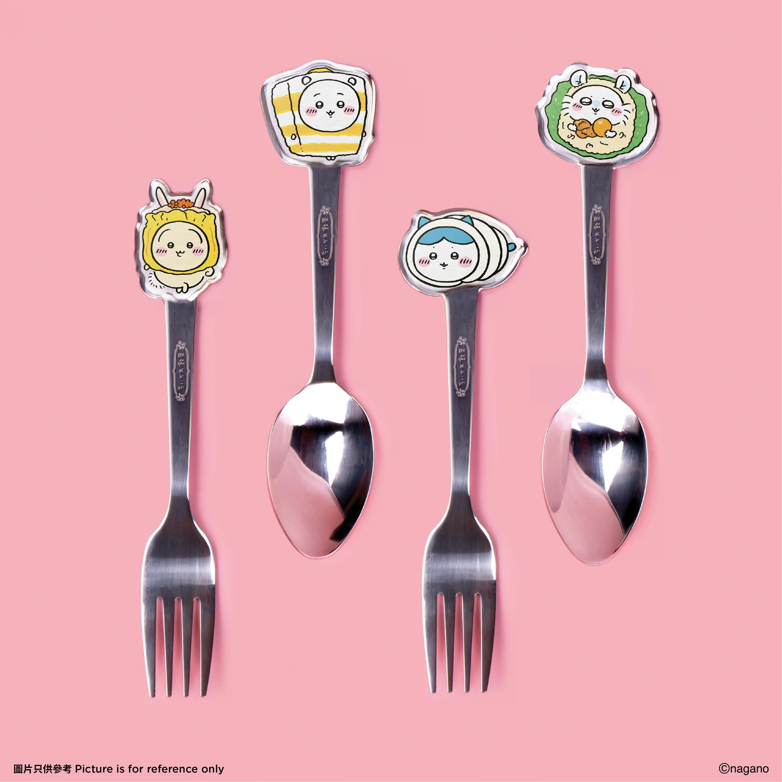 [Pre-order] ['CHIIKAWA DAYS' Exhibition in Hong Kong] Chiikawa &ldquo;YUM CHA&rdquo; Art Collection - Stainless Steel Cutlery Set