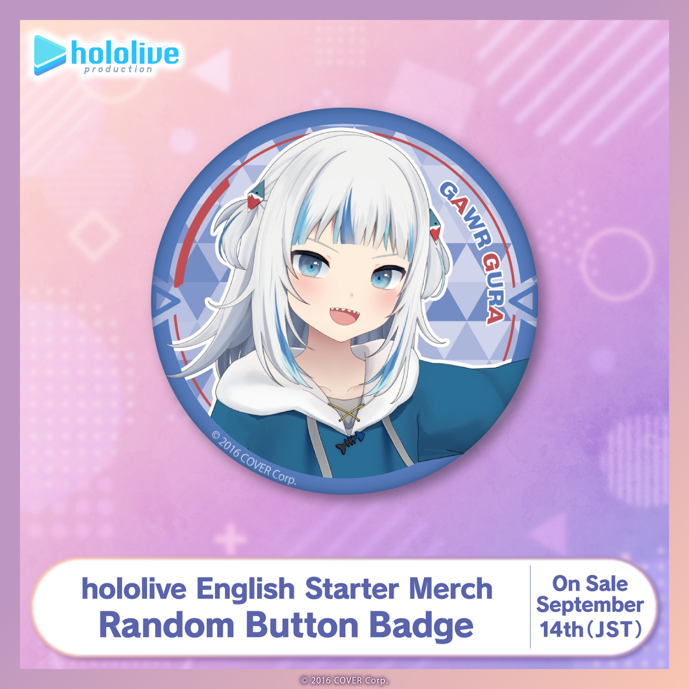 [Pre-order] hololive English Starter Merch - Random Button Badge
