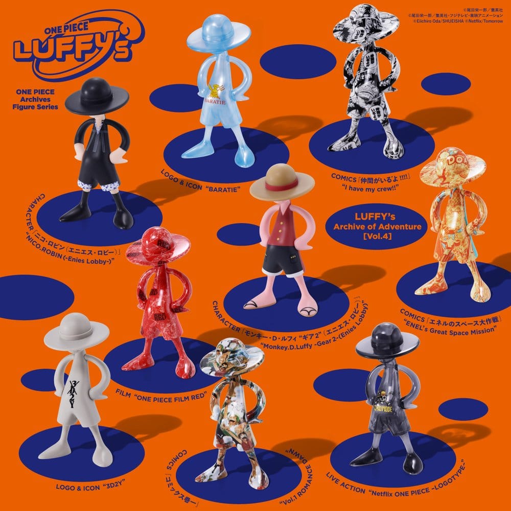 One Piece Luffy's Archive of Adventure Mini Figure Blind Box Assortment (10)