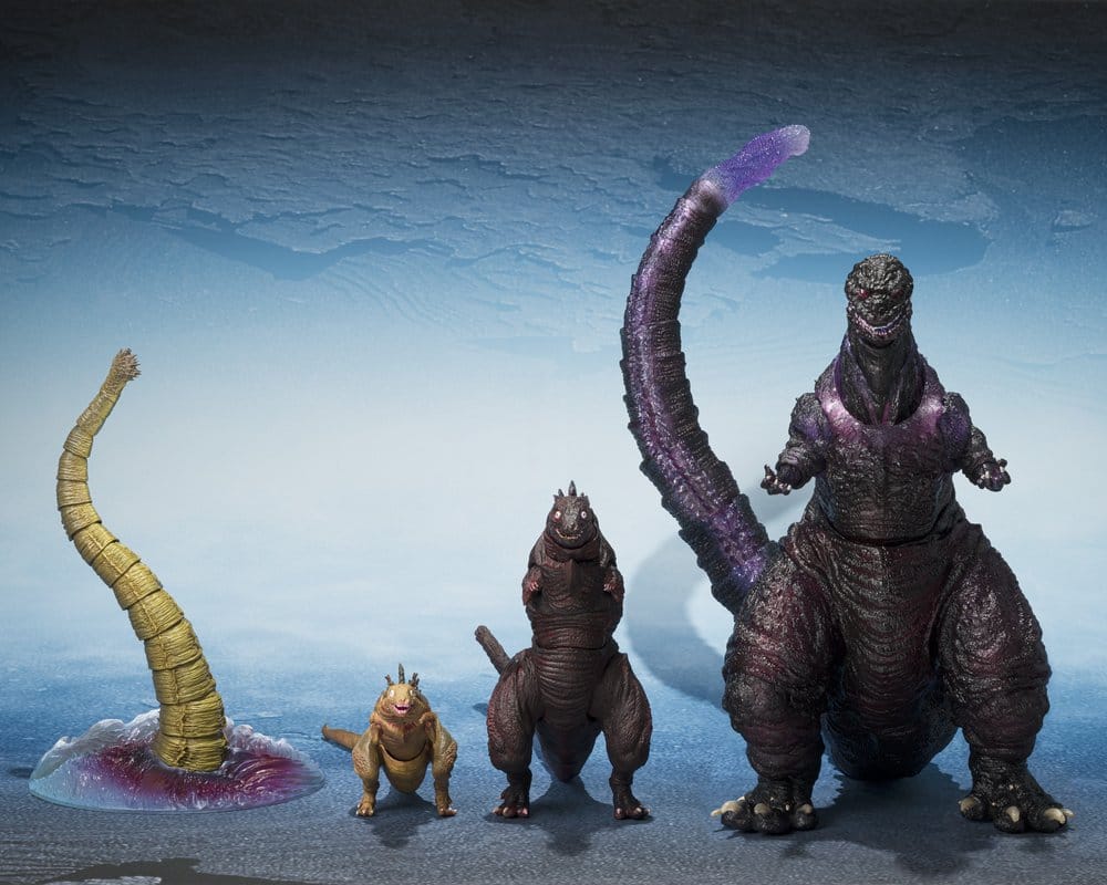 Godzilla 2016 S.H.MonsterArts Action Figures 3-Pack The Second Form, Thrid Form, Giant Unidentified Creature Set