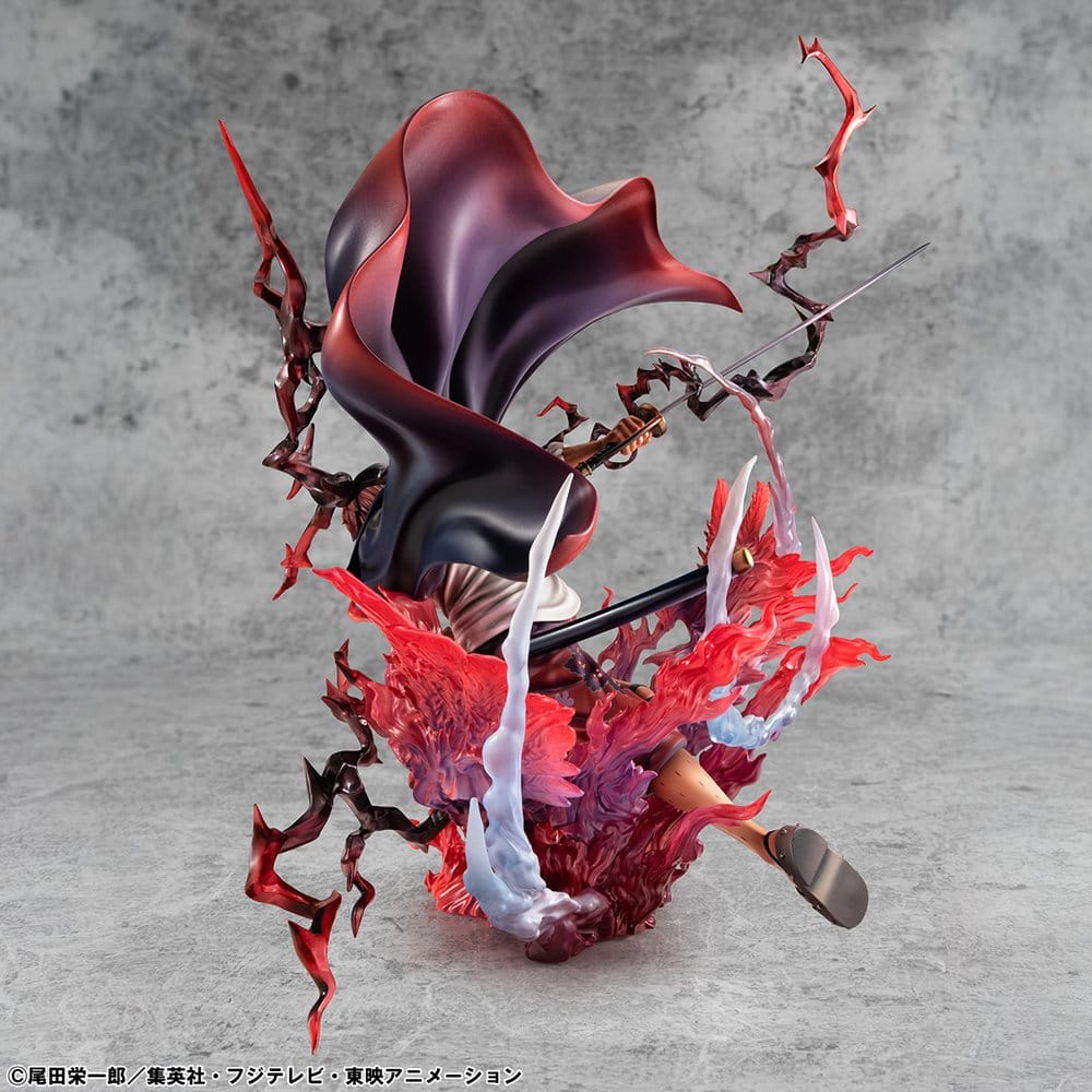 One Piece P.O.P SA-MAXIMUM PVC Statue Leader of Red Hair Pirates Red-Haired Shanks Kamusari 25 cm