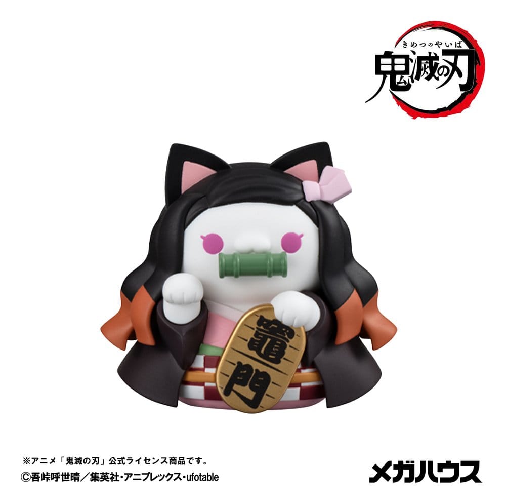 Demon Slayer: Kimetsu no Yaiba Mega Cat Project Minifigures 6 cm Demon Slayer Fortune Cats ver. 02 Blind Box Display (8) (Repeat)