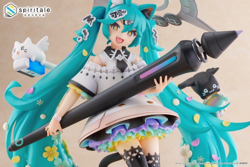Hatsune Miku x Naoki Saito PVC Statue 1/7 My Figure Making! The Painter Ver. 34 cm
