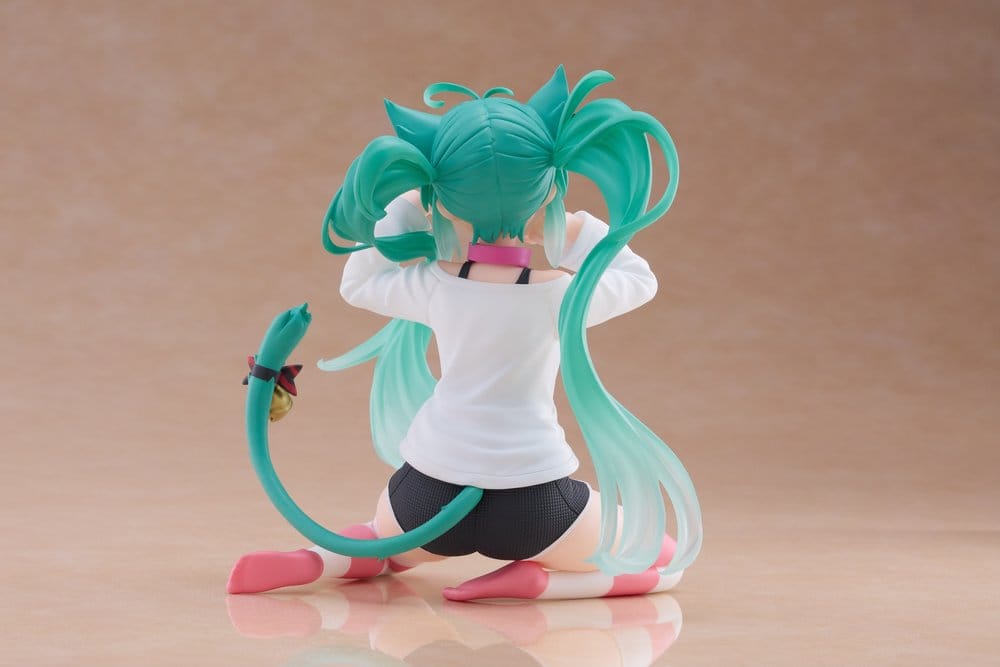 Hatsune Miku PVC Statue Desktop Cute Figure Hatsune Miku Cat Ear T-Shirt Ver. 13 cm