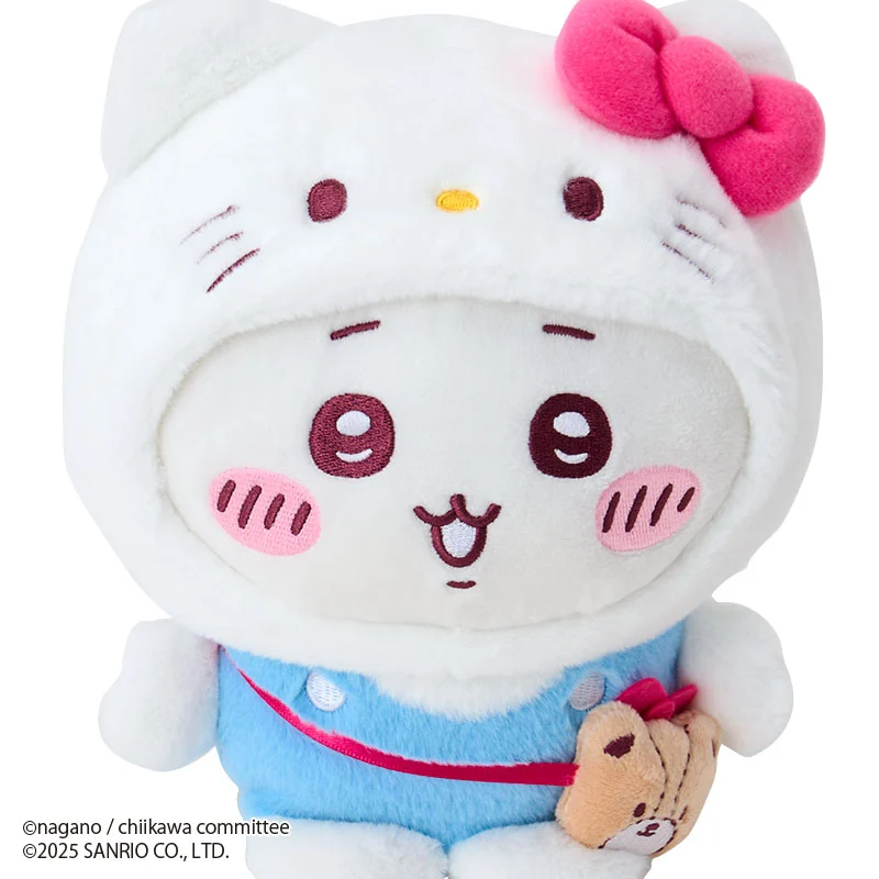 [Pre-order] "Chiikawa x Sanrio " Chiikawa Plush Toy - Chiikawa x Hello Kitty