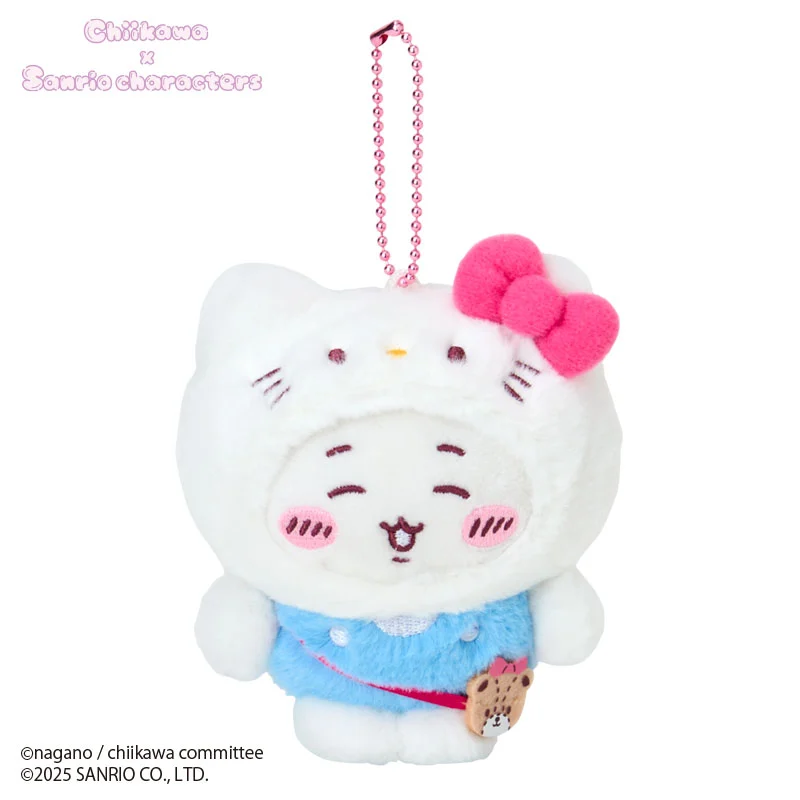 [Pre-order] "Chiikawa x Sanrio " Chiikawa Mascot Plush - Chiikawa x Hello Kitty