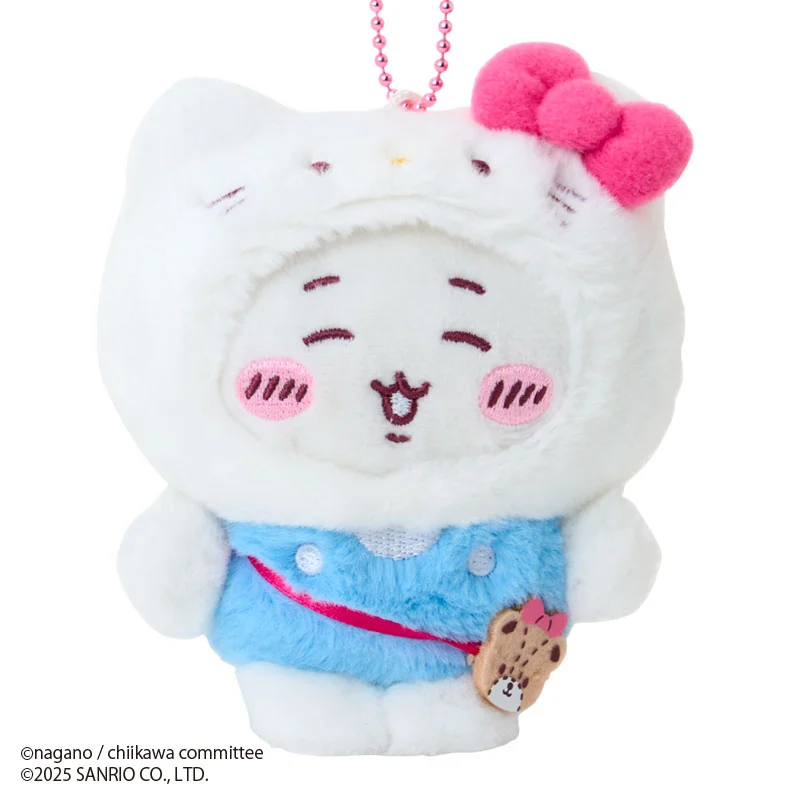 [Pre-order] "Chiikawa x Sanrio " Chiikawa Mascot Plush - Chiikawa x Hello Kitty