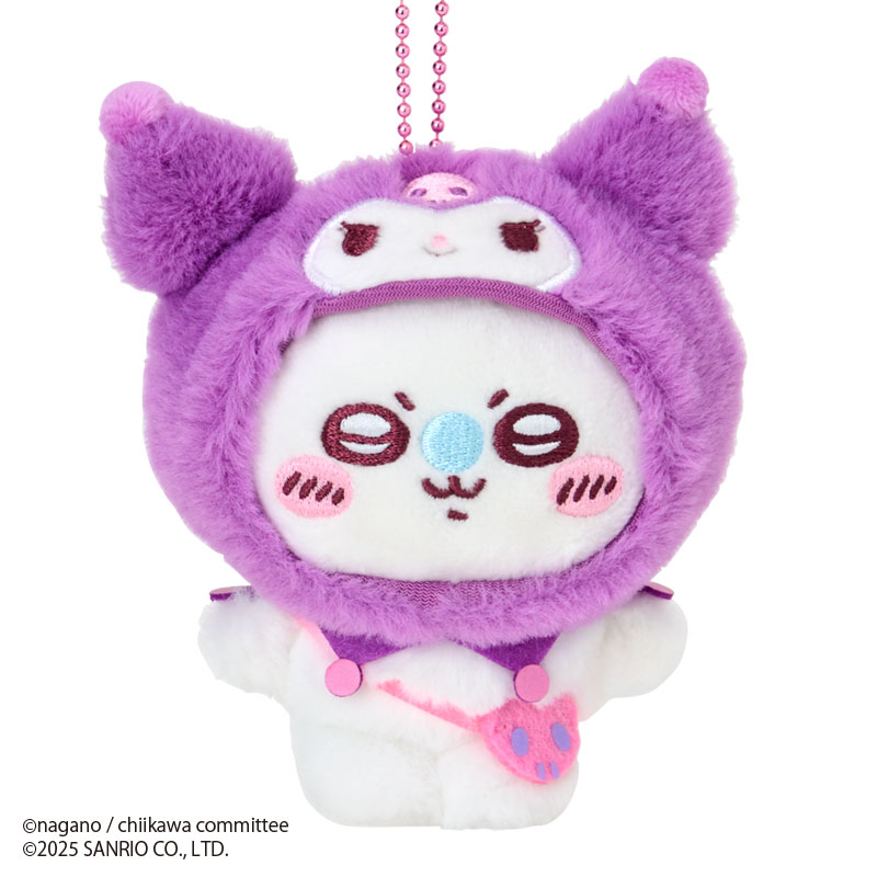[Pre-order] "Chiikawa x Sanrio " Chiikawa Mascot Plush - Momonga x Kuromi