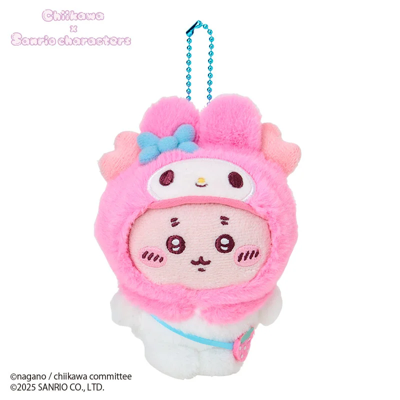 [Pre-order] "Chiikawa x Sanrio " Chiikawa Mascot Plush - Furuhonya x My Melody