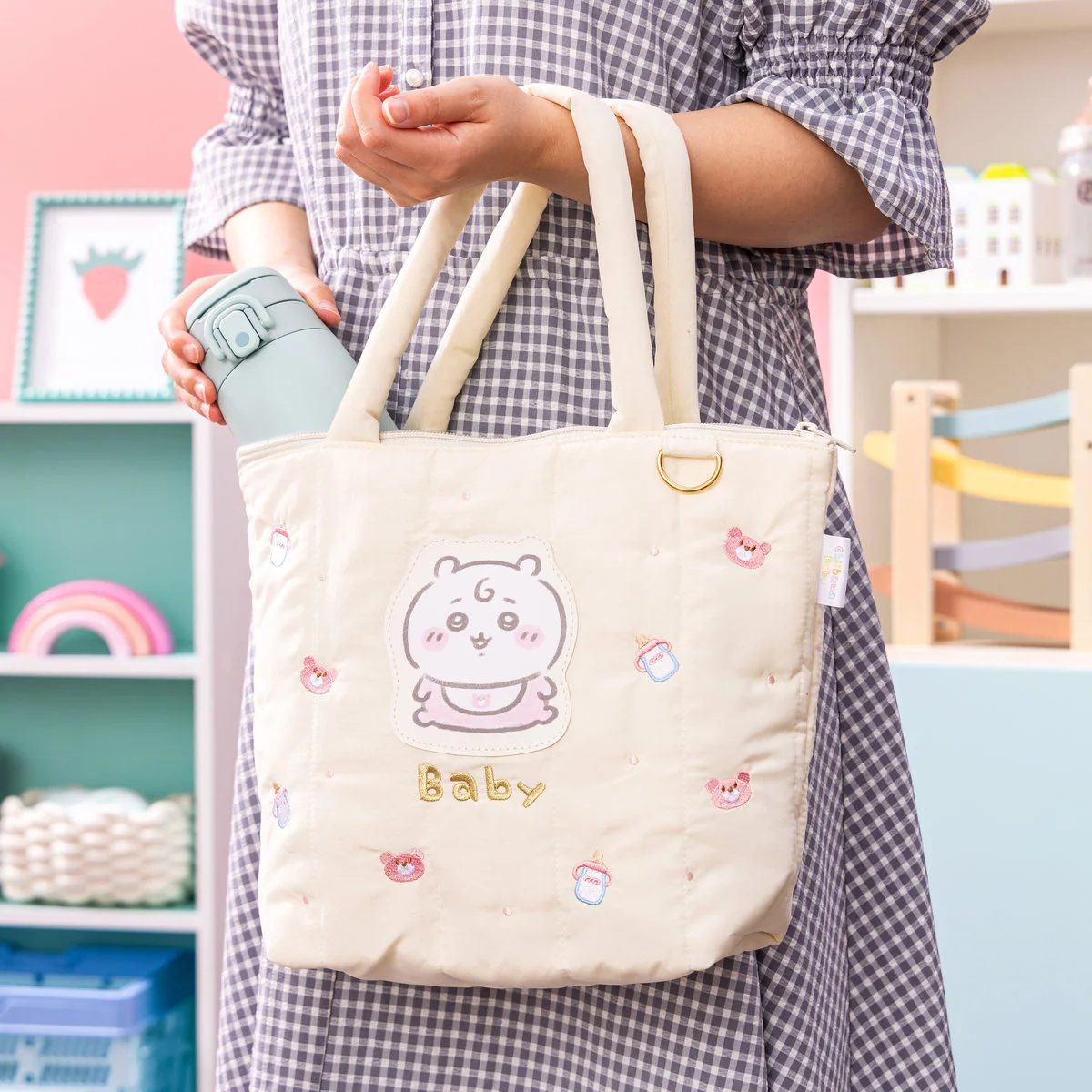 [Pre-order] "Chiikawa" Chiikawa Baby - Quilting tote bag - Hachiware