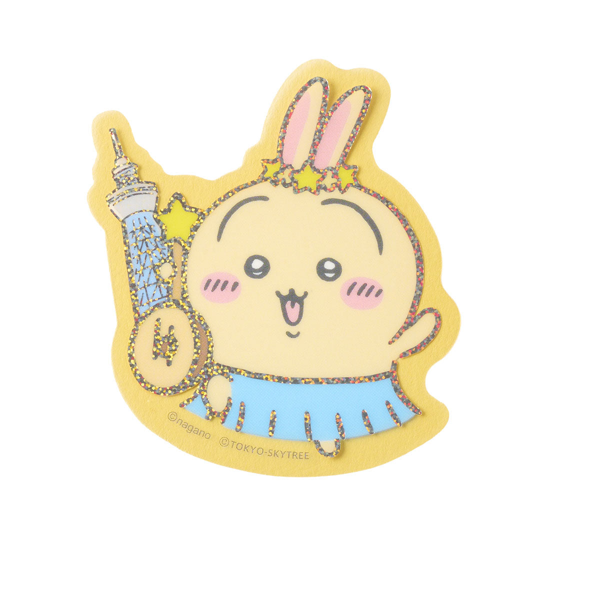 [Pre-order] Chiikawa Movie Chiikawa☆Starry Skytree(R) and Secret Island Clear Sticker (Suitable for Smartphones) - Usagi
