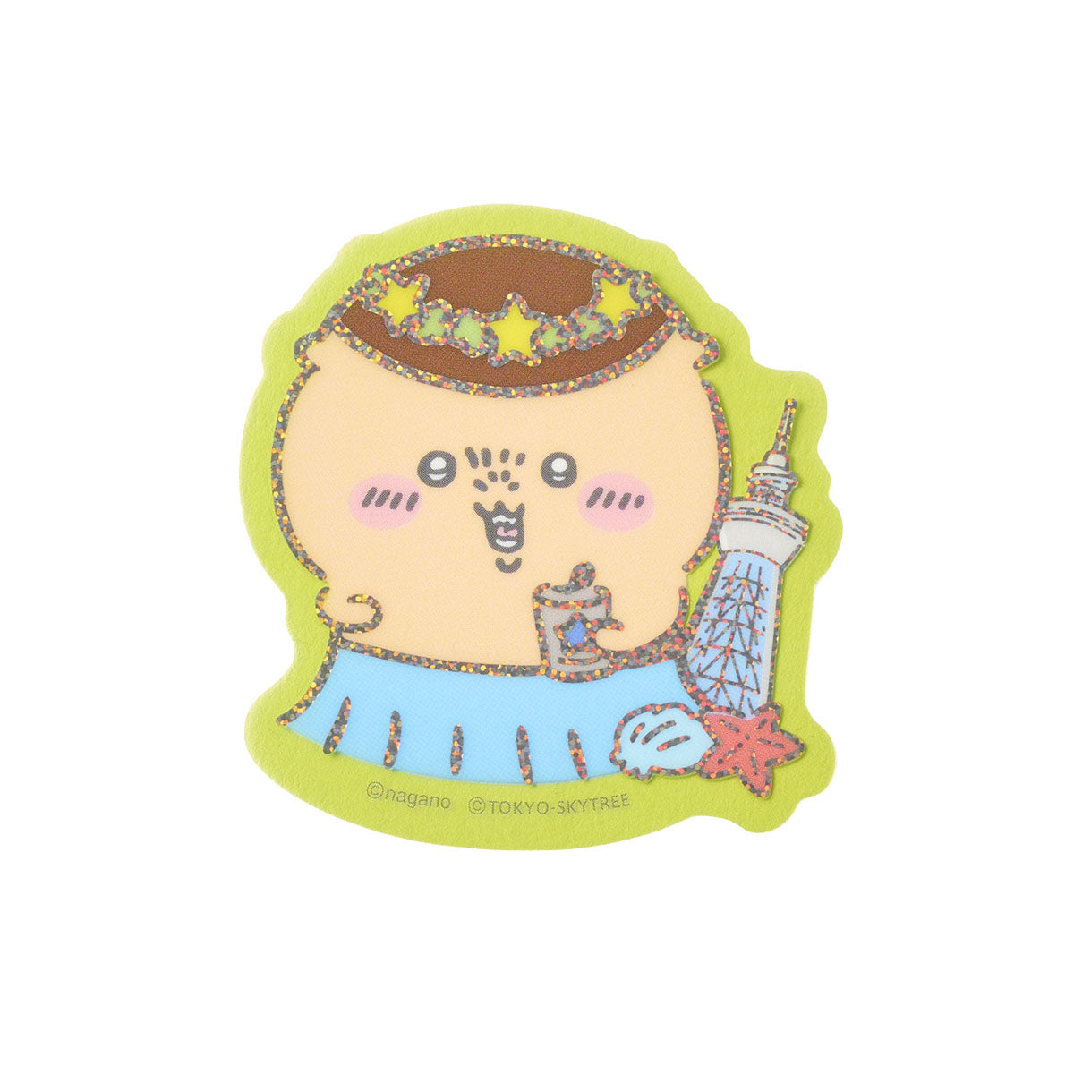[Pre-order] Chiikawa Movie Chiikawa☆Starry Skytree(R) and Secret Island Clear Sticker (Suitable for Smartphones) - Rakko