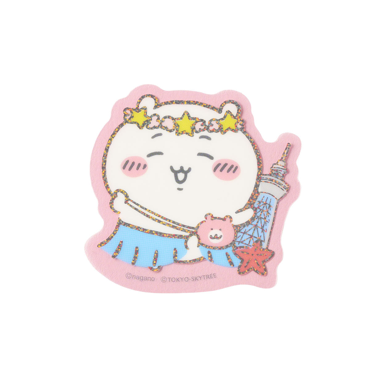 [Pre-order] Chiikawa Movie Chiikawa☆Starry Skytree(R) and Secret Island Clear Sticker (Suitable for Smartphones) - Chiikawa