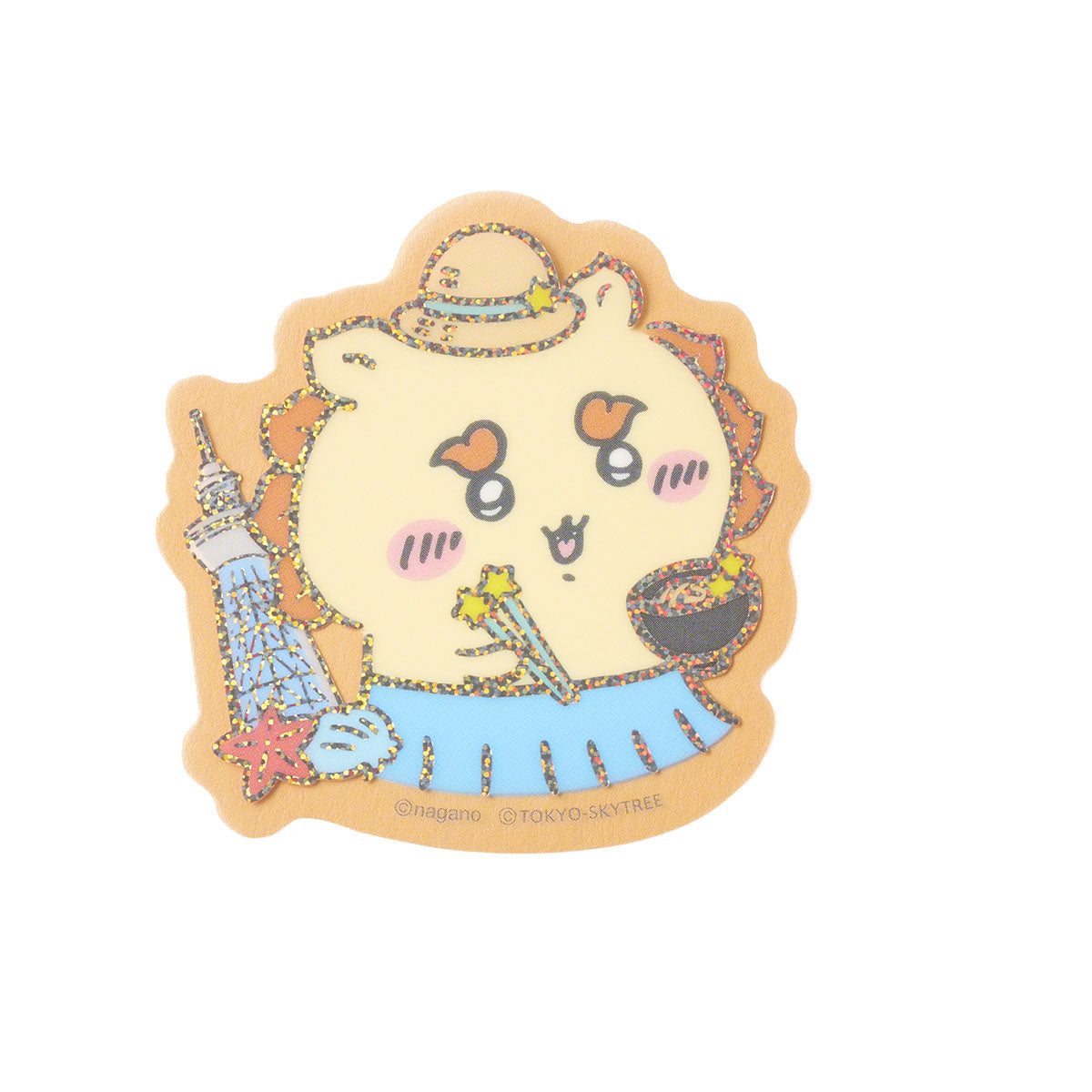 [Pre-order] Chiikawa Movie Chiikawa☆Starry Skytree(R) and Secret Island Clear Sticker (Suitable for Smartphones) - Shisa
