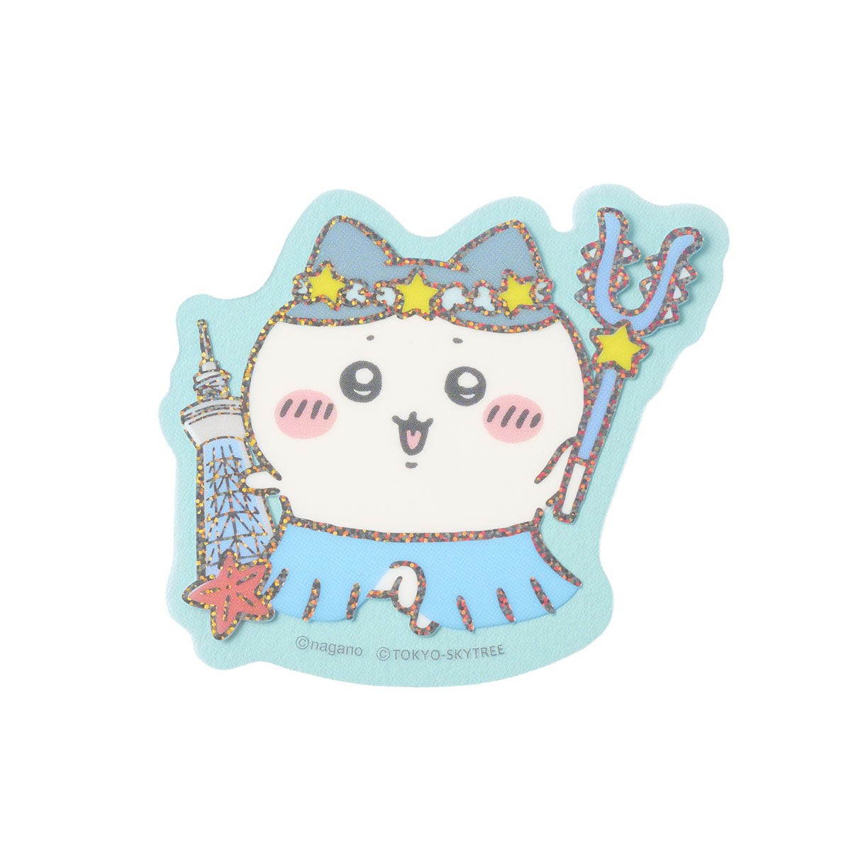 [Pre-order] Chiikawa Movie Chiikawa☆Starry Skytree(R) and Secret Island Clear Sticker (Suitable for Smartphones) - Hachiware
